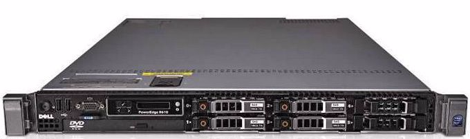 Ноутбук Сервер Dell R610 SFF, 1U, no RAM, no CPU; 2-Socket, (12 слотов DDR3 RDIMM and UDIMM), RAID: DELL Perc H700, LAN 4x 1G, PSU 2x 717W, 6 HotSwap SFF 2.5
