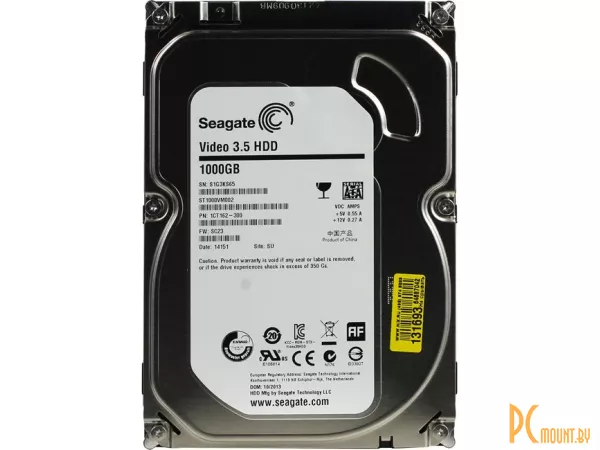 Жесткий диск 1Tb Seagate ST1000VM002 (5900rpm) 64Mb  Pipeline HD Тихий HDD HDD для медиацентров SATA-II