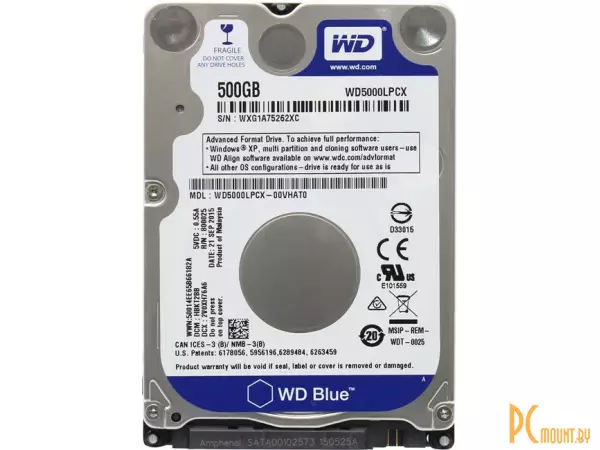 Жесткий диск 500GB  WD WD5000LPCX SATA-III
