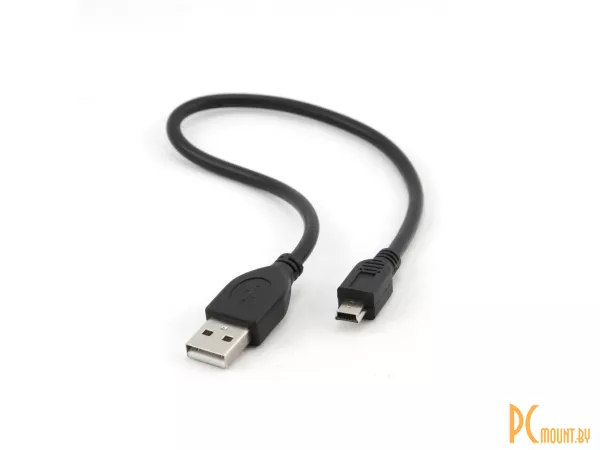 Кабель USB 2.0 USB->MiniUSB 0.3 м. Gembird (CCP-USB2-AM5P-1)
