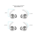Силиконовые амбушюры Deppa Hooks для AirPods ушной крюк, 2 пары, белый (47103)