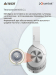 наушники беспроводные A4Tech  Bluetooth 5.3, быстрая зарядка, на 35ч, кабель 1м , белый/серый BH300 GRAYISH WHITE