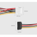 PCI-E (Riser) / SATA / eSATA / IDE / MOLEX: кабель Vention Molex 4-pin/M - 2x SATA 15-pin/F 15cm KDCBB