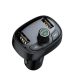 Автомобильное зарядное устройство с FM-трансмиттером Baseus T typed Bluetooth MP3 Charger (CCALL-TM01) черный