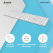 клавиатура A4Tech Fstyler FX50 White (стандартная для ПК/для компьютеров Apple, ножничная, пластик, интерфейс подключения - USB, влагозащита, цвет белый)