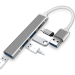 Концентратор USB 3.0 ORIENT CU-324, USB 3.0 (USB 3.1 Gen1)/USB 2.0 HUB 4 порта: 1xUSB3.0 + 2xUSB2.0 + 1xUSB2.0 Type-C, USB штекер тип А, алюминиевый корпус, серебристый