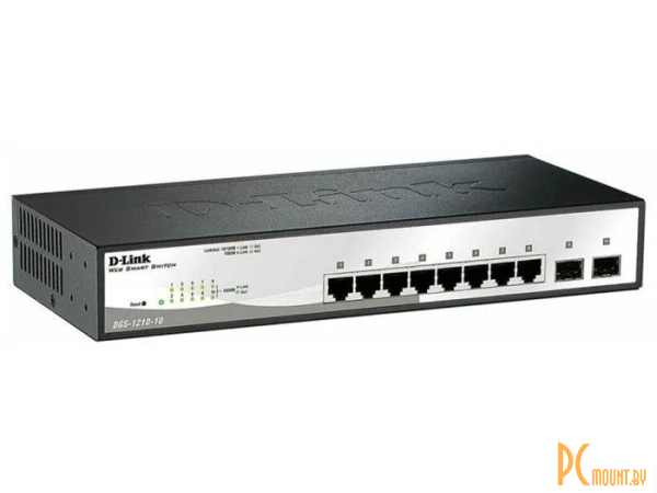 D-Link  (8 x GLAN, 2 x SFP, Smart, 6kV) DGS-1210-10/FL1A