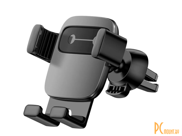 Автомобильные держатели для мобильных устройств: автомобильный держатель Baseus Cube Gravity зажим, устан. в вентрешетку, 4.7-6.6" черный SUYL-FK01