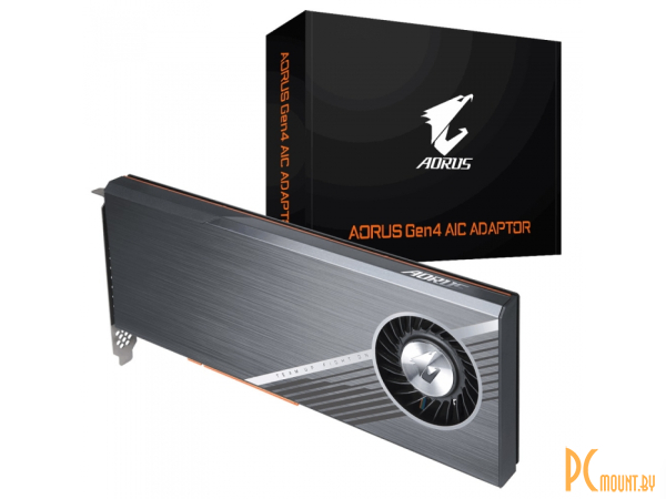 AIC Gigabyte AORUS Adaptor PCIe 16x, Easy One Click RAID by AORUS Storage Manager, Full PCIe 4.0, Advanced Thermal Solution for PCIe 4.0 SSD, 4xM.2 co