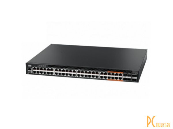 Edge-corE 48-Port GE RJ45 port w/ POE+, incl. 8 ports UPOE, 4x10G SFP+, 2 port QSFP+ by DAC or 20G QSFP+ Transceiver, Broadcom Helix 4, Dual-core ARM Cortex A9 1GHz, dual 110-230VAC 920W hot-swappable PSUs, one fixed system fan 4610-54P-O-AC-Fv1