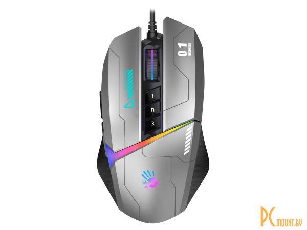 фото мышь игровая A4Tech Bloody W60 MAX GUN Grey (серый/черный оптическая 10000dpi USB 10but) W60 MAX GUN Grey мышь игровая A4Tech Bloody W60 MAX GUN Grey (серый/черный оптическая 10000dpi USB 10but) W60 MAX GUN Grey