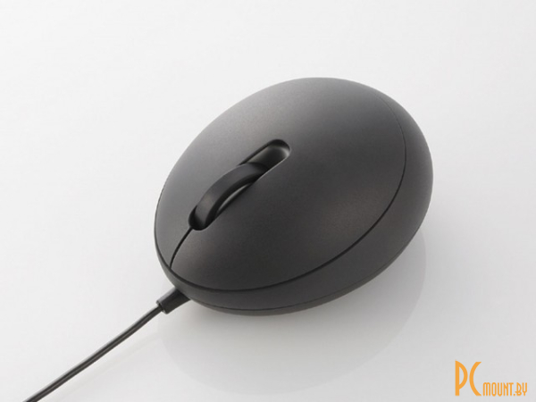 мышь USB Elecom  Egg черная ноутбучная 13005