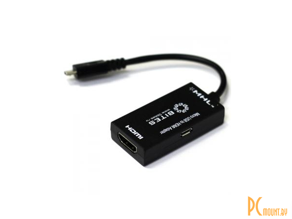 USB A/B/Micro/Mini/Type-C: 5bites Micro USB BM to HDMI/F + microUSB/BF UA-HHFM-MHL