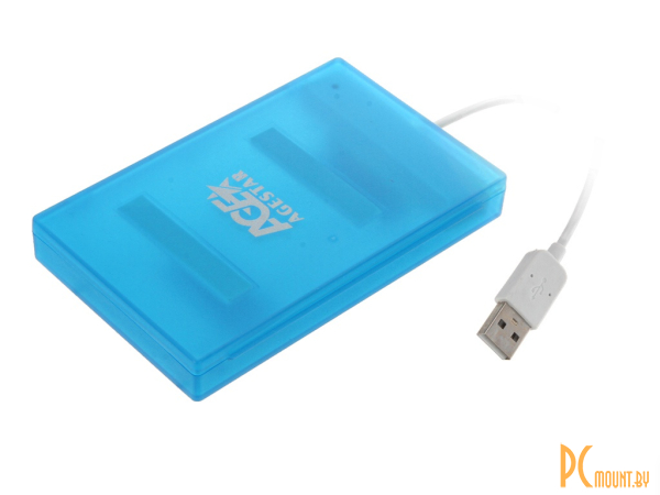 Аксессуары для жестких дисков и твердотельных накопителей: контейнер AgeStar SUBCP1 USB 2.0 SATA HDD/SSD Blue SUBCP1 Blue