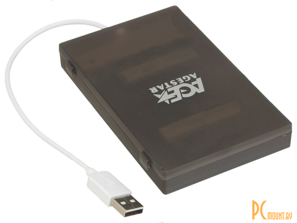 Аксессуары для жестких дисков и твердотельных накопителей: AgeStar SUBCP1 USB 2.0 SATA HDD/SSD Black SUBCP1 Black