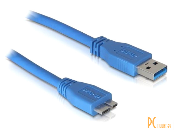 USB A/B/Micro/Mini/Type-C: ATcom USB 3.0 AM - Micro-B 80cm Blue АТ12825 AT2825