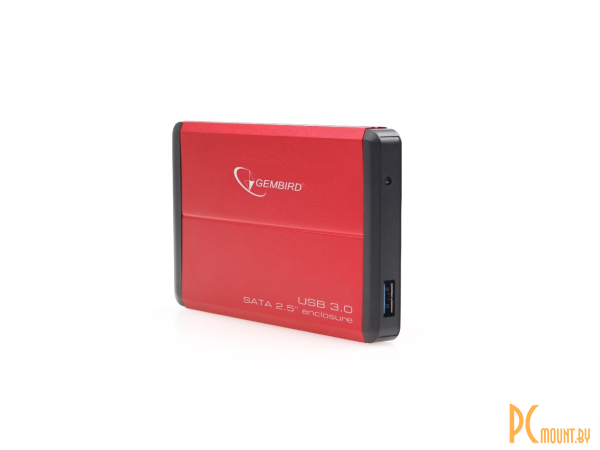Аксессуары для жестких дисков и твердотельных накопителей: внешний корпус Gembird  USB 3.0 Red EE2-U3S-2-R