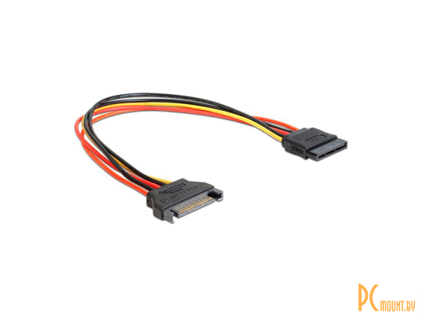 PCI-E (Riser) / SATA / eSATA / IDE / MOLEX: кабель Gembird Cablexpert SATA 15-pin/F - 15-pin/M 30cm CC-SATAMF-01
