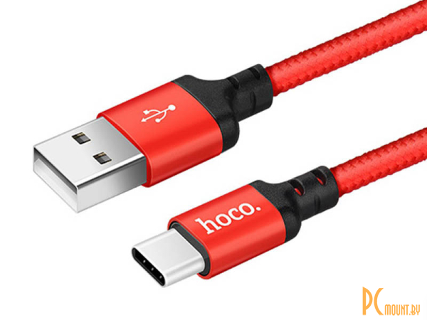 USB A/B/Micro/Mini/Type-C: Hoco Times Speed X14a USB - Type C 1m Red-Black 6957531062875