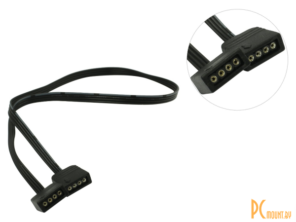 Аксессуары (клеммы, зажимы и др.): кабель Akasa RGB LED Strip Light 30cm AK-CBLD06-30BK