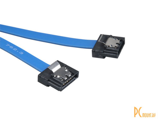 PCI-E (Riser) / SATA / eSATA / IDE / MOLEX: кабель Akasa Super Slim SATA III 6Gb/s 50cm Blue AK-CBSA05-50BL