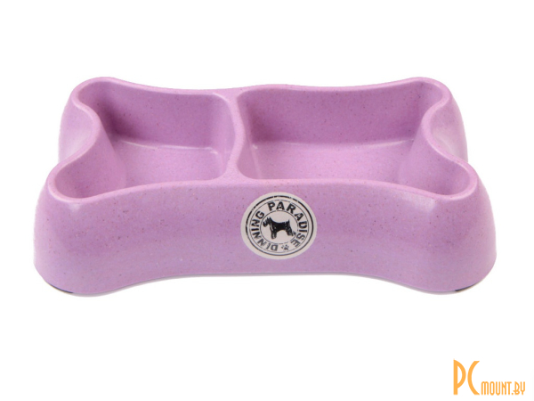 фото Поилки и миски: миска двойная Bobo Pink BO-3156Z-1 Поилки и миски: миска двойная Bobo Pink BO-3156Z-1