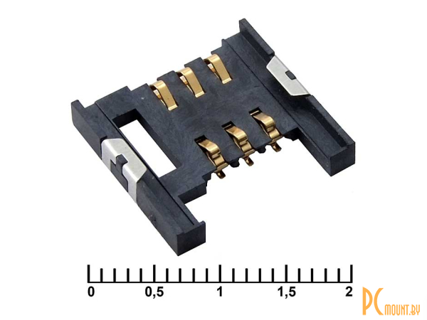фото Держатели SIM и карт памяти: держатель SIM RUICHI SIM-06P, 6 контактов; SIM-06P 88999 Держатели SIM и карт памяти: держатель SIM RUICHI SIM-06P, 6 контактов; SIM-06P 88999