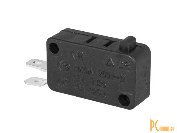 фото Микропереключатели: микропереключатель RUICHI KW7-28, 16х10.5х28 мм, OFF-(ON), 2P, 250 В, 5 А, 30 мОм, -25...+85 °C; KW7-28 116623 Микропереключатели: микропереключатель RUICHI KW7-28, 16х10.5х28 мм, OFF-(ON), 2P, 250 В, 5 А, 30 мОм, -25...+85 °C; KW7-28 116623