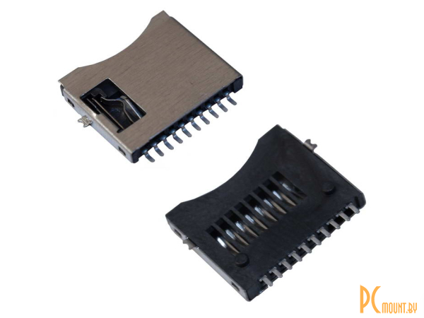 Держатели SIM и карт памяти: держатель micro SD карты RUICHI SMD 8 pin; microSD SMD 8pin 112789