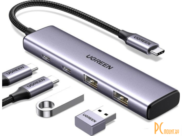 USB-хаб Ugreen CM473-15395 Space Gray (15395) 15395