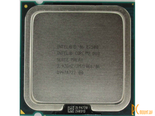 Процессор Intel Core 2 Duo E7500 2.93-1066 3Mb (45nm) OEM Soc-775