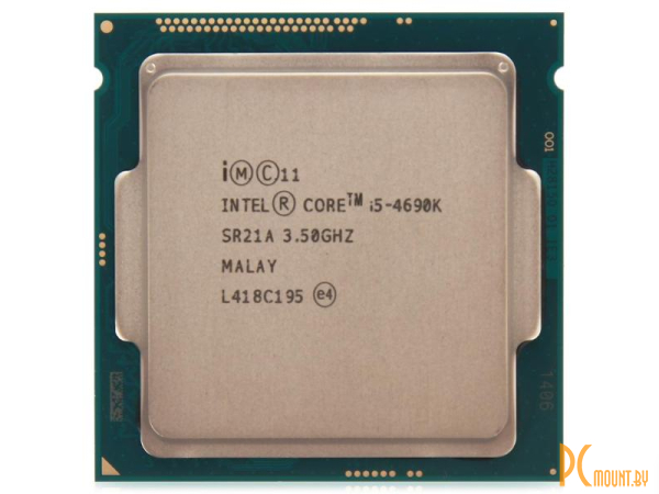 Процессор Intel Core i5-4690K 3.5 ГГц Max Turbo Frequency 3.9 ГГЦ GPU HD4600 350-1200 МГц L2 4x256Kb L3 6 Мб 64bit 4 ядра AMD64/EM64T/SSE2/3/4.2 Intel® VT-x NX Bit 88 Вт 22 нм Box Soc-1150