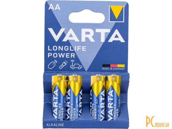 Батарейка AA LR6 Varta LONGLIFE POWER Алкалайн блистер 4 шт.