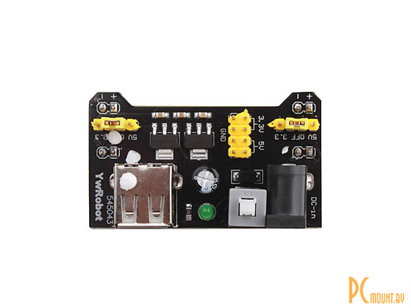 фото Arduino, Модуль питания для макетной платы, Breadboard Power Module compatible 5V/3.3V DC or USB Arduino, Модуль питания для макетной платы, Breadboard Power Module compatible 5V/3.3V DC or USB
