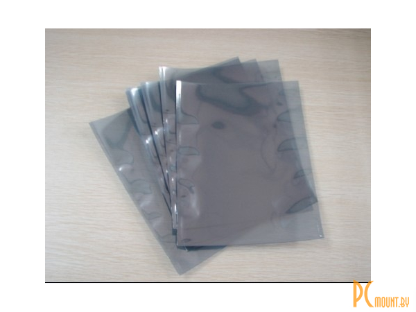 Антистатический пластиковый мешок для упаковки 100 mm * 140 mm * 0.075mm, прозрачный серый