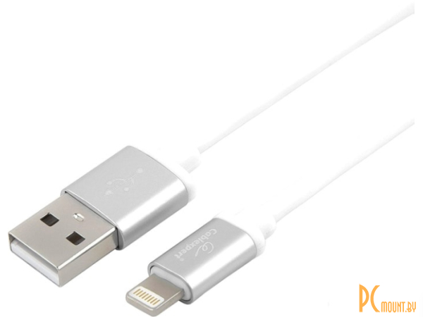 Cablexpert  AM/Lightning для Apple 1,8 м, серия Silver белый, блистер CC-S-APUSB01W-1.8M