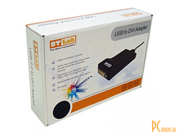 ST-Lab U-480 Type: USB to DVI Adapter, Interface: USB 2.0, Connectors: DVI-I, USB A