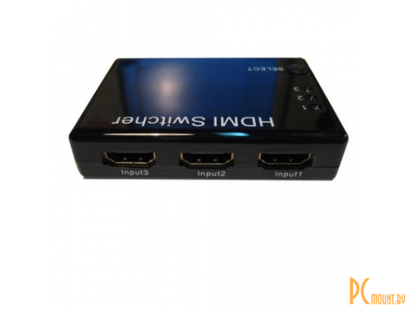 Espada HSW0301S, HDMI Switch 3x1, Чёрный (дает возможность подключить 3 полноразмерных HDMI-компонента и вывести изображение на экран телевизора.)