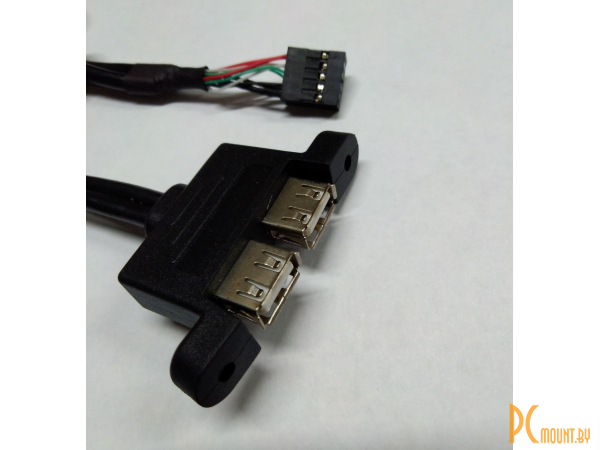 Кабель USB2.0 внутренний для подключения к материнской плате 9пин на 2хUSB2.0, 0.5m