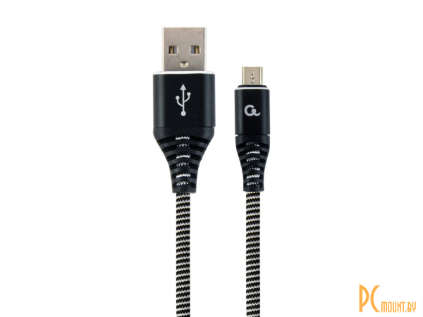 Кабель USB 2.0 USB->MicroUSB Gembird CC-USB2B-AMmBM-2M-BW