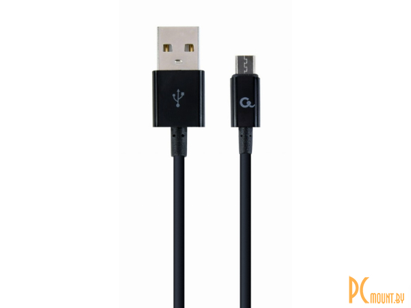 Кабель USB 2.0 USB->MicroUSB Gembird CC-USB2P-AMmBM-1M Black
