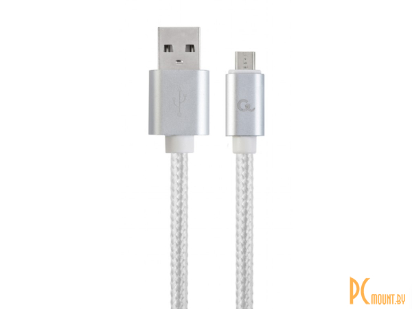 Кабель USB 2.0 USB->MicroUSB Gembird CCB-mUSB2B-AMBM-6-S, 1.8m, White