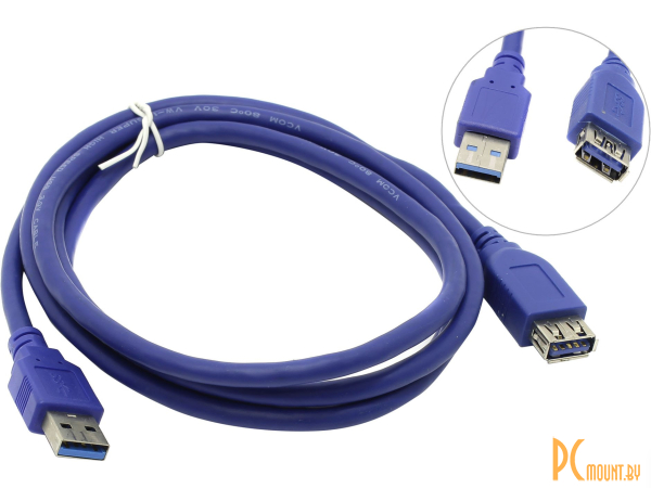 Кабель удлинительный USB 3.0  A-->A VCOM VUS7065-1.8м, 1.8м