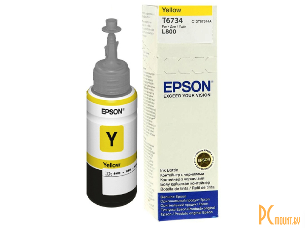 Картридж Epson C13T67344A с чернилами yellow