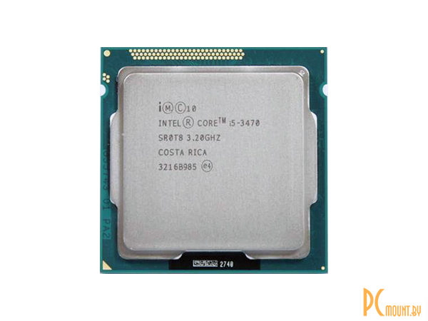 Процессор Intel Core i5-3470 (3.2 ГГц Max Turbo Frequency 3.6 ГГЦ 5.0 GT/s Integrated Graphics 650-1100 МГц L1 4x32 Кб L2 4x256 Кб L3 6144 Кб 64bit 4 ядра AMD64/EM64T/SSE2/3/4 Intel® VT NX Bit 77 Вт 22 нм) OEM Soc-1155