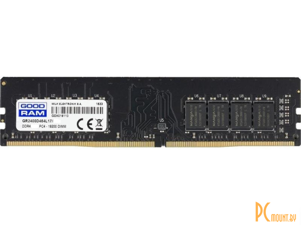 Память оперативная DDR4, 16GB, PC19200 (2400MHz), GoodRam GR2400D464L17/16G