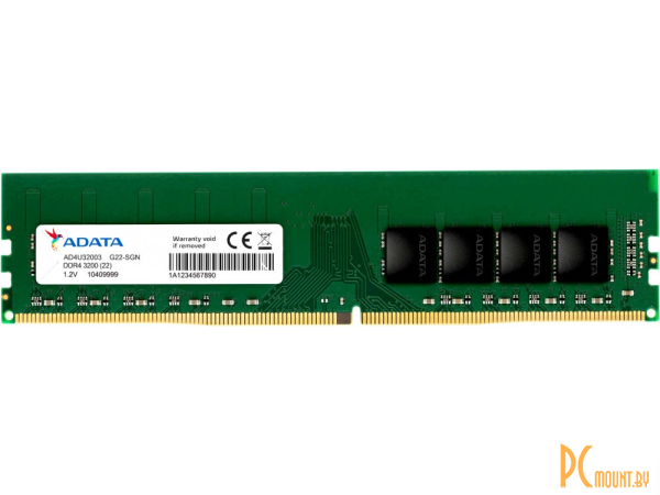 Память оперативная DDR4, 16GB, PC25600 (3200MHz), A-Data AD4U3200716G22-SGN