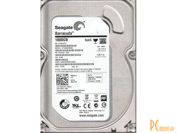 Жесткий диск 1TB Seagate ST1000DM003 SATA-III