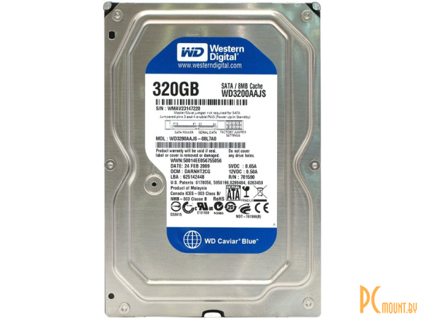 Жесткий диск 320GB WD WD3200AAJS (7200rpm) 8MB SATA-II