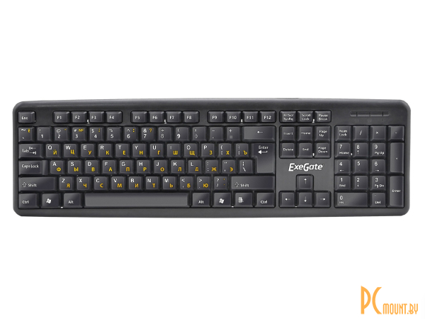 Клавиатура клавиатура ExeGate LY-331L, стандартная для ПК, мембранная, пластик, интерфейс подключения - USB, цвет черный